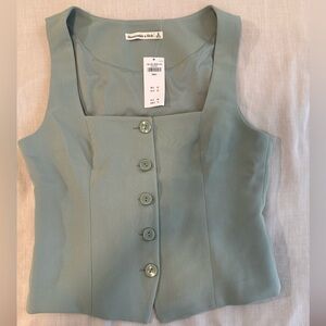 NWT Abercrombie Teal Vest Top